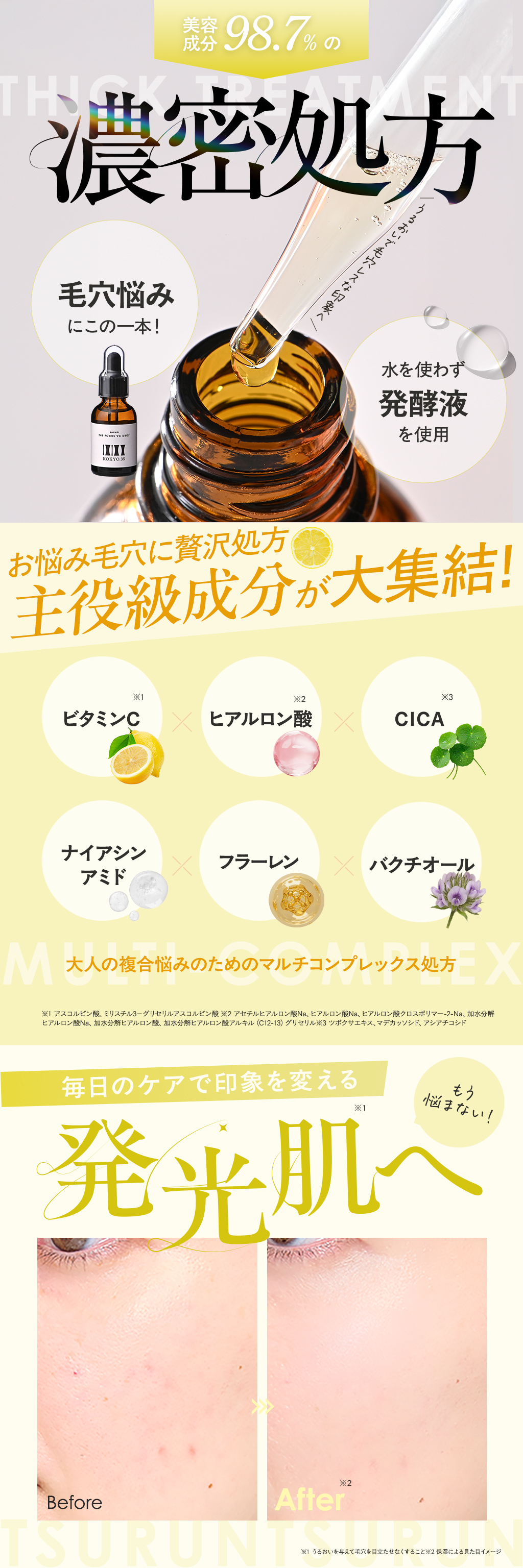 美容成分98.7％の濃密処方