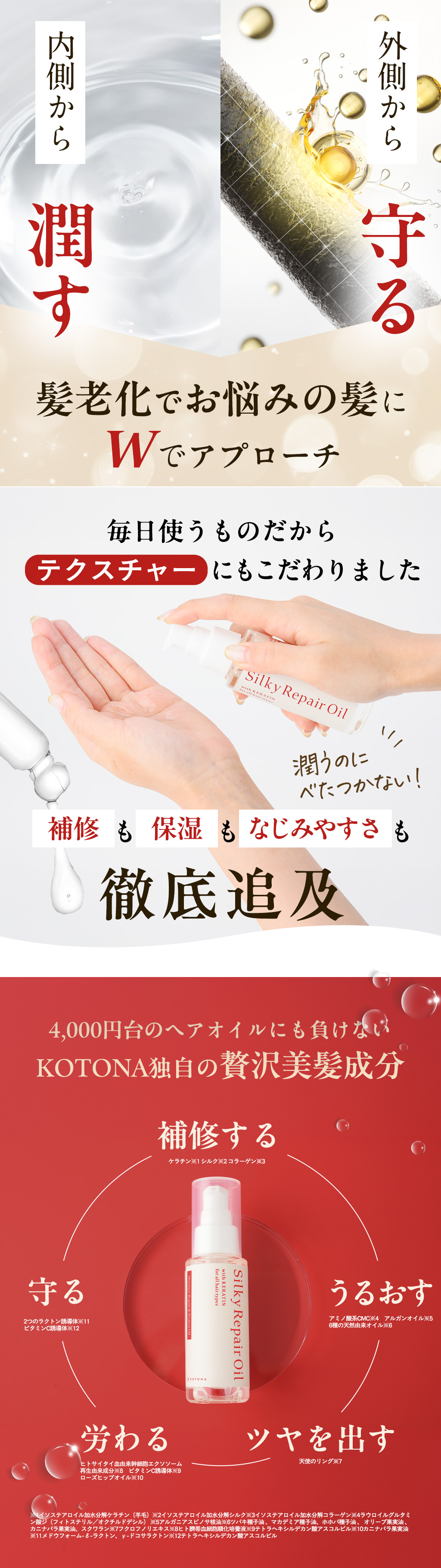 髪老化でお悩みの髪にアプローチ